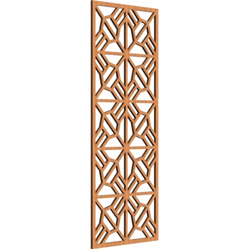 Image of 17 3 /8 inchW x 44 3 /8 inchH x 3 /8 inchT Auburn Decorative Fretwork Wood Wall Panels, Cherry