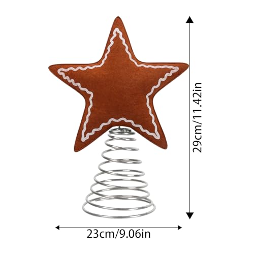 Top para árbol de Navidad de fieltro y decoración navideña para el hogar 6