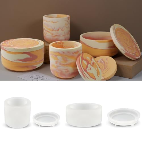 HNLMZ Moule à Plateau en Silicone,2 Pièces DIY Résine Époxy Moules,Pot De Fleurs Succulentes...