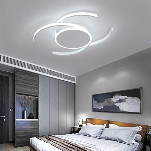 Preisvergleich Produktbild LED Deckenleuchte Wohnzimmer lampen Dimmbar Deckenlampe Hängeleuchte Modern Runden Ring Decke Leuchen Metall Acryl mit Fernbedienung Innen Schlafzimmer Esszimmer jugendzimmer lampen (Weiß) (40cm 42W)