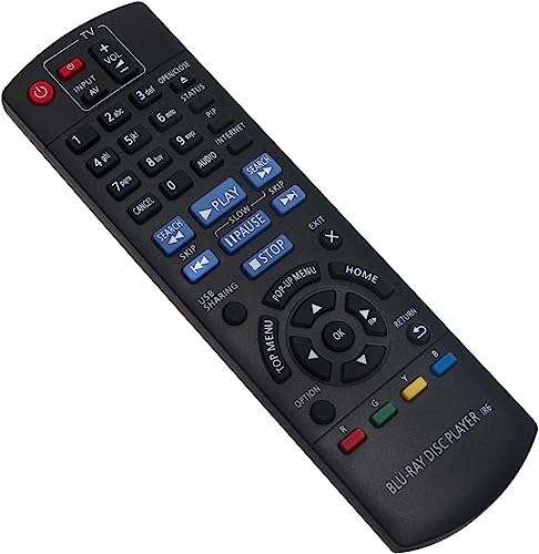 N2QAYB001033 Télécommande de Remplacement - VINABTY Blu-Ray Télécommande pour Panasonic IR6 Blu-Ray Disc Player SC-BTT500EBS SC-230EBS SA-BTT400EBK SC-BTT282 SCVBTT100EBK SC-BTT590 Remote Controller