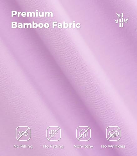 Image of NACHILA Women's Bamboo Viscose Pajama Sets Summer Cooling Short Sleeve Capri Soft Pjs Night Sweats Moisture Wicking Sleepwear
