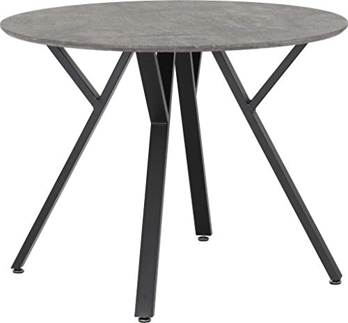 Seconique Athens Round Dining Table in Concrete Effect