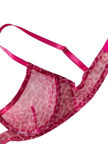 Image of Lilosy Sexy Mesh Sheer Underwire Push Up Lingerie Set Lingerie Set