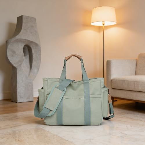 Bolso cruzado de lona con múltiples bolsillos para mujer miniatura 4