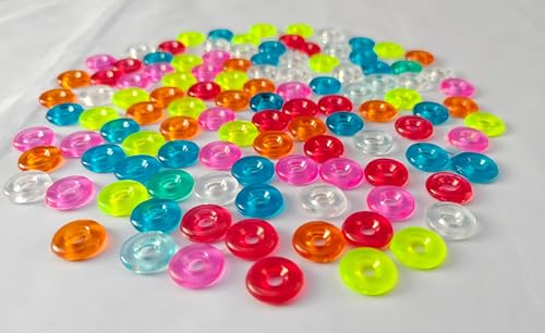 Image of VTL Pack of 100 Pcs Ear Buttons for Earrings Support Button Assorted Colours Plastic for Womens (Medium Size)