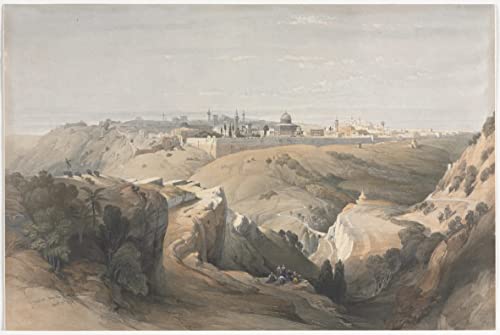 Impression Jérusalem par David Roberts sur toile d'art 58 x 90 cm