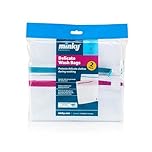 Minky Delicates Laundry Bag 2 Pack, Reusable Mesh Laundry Bags for Washing Machine, Bra and Shoe Washing Machine Bag with Protective Case and Zips, Large and Small Mesh Bags