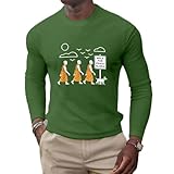 Maglietta casual con stampa grafica, manica corta, girocollo, comoda parte superiore in materiale morbido per l'uso quotidiano, verde militare, M