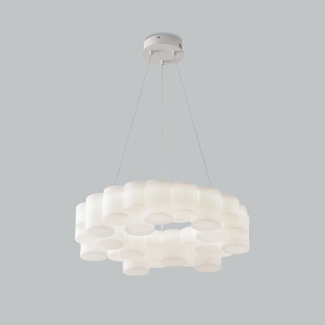KXEcoLife led simple cream wind ceiling light, Scandinavian modern chandelier, bedroom hall light,Chandeliers
