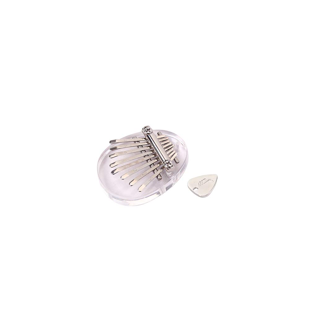 Alnicov 8 tasti Kalimba Thumb Piano, mini strumento musicale per pianoforte con dita in acrilico trasparente adatto per principianti Bambini Adulti Professionisti