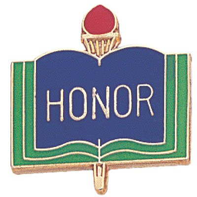 SHOP AWARDS AND GIFTS Honor Enamel Lapel Pins Appreciation Reward School Student Teacher Supplies, Bulk Pack of 12, Poly Bagged, 1 Inch