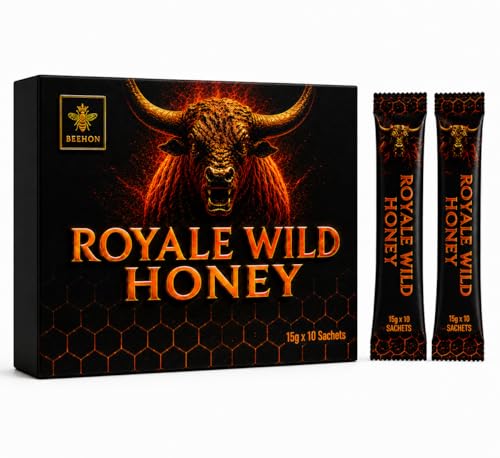 MIEL BULL PRODUIT ALIMENTAIRE ROYALE FORMULE EFFICACE POUR HOMME EN STICKS - 100% NATUREL GINSENG 10 SACHETS INDIVIDUELS FORMAT PRATIQUE INTENSE