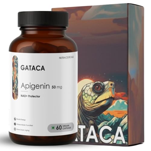Image of GATACA Apigenin 50 mg | Potent Flavonoid Sleep Support Supplement | Relaxation & Stress Relief | High Absorption Natural Extract | Vegan Non-GMO Capsules | 60 Veg Capsules