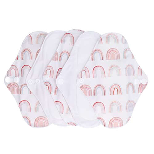 Marhynchus 5 PCS REUSABLE PAD SANITICIÓN ABSOBRACIÓN DE AGUA ECOFRABLE (Arcoíris)
