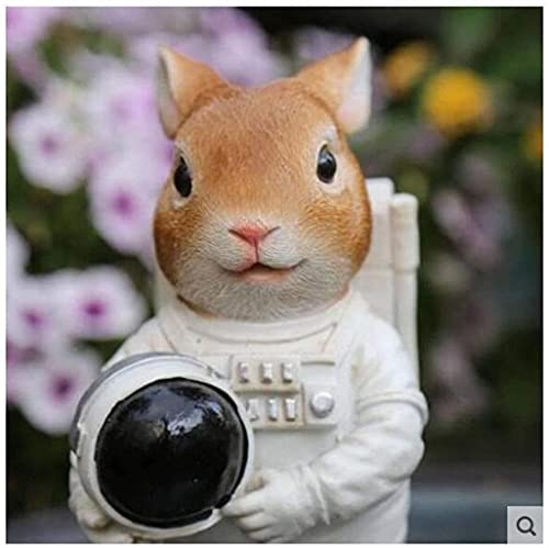 Statue animal résine écureuil chat astronaute décoration table bourse RLKHXBS - 4