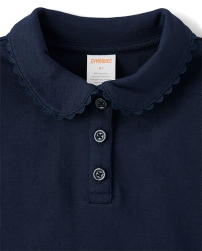 Gymboree,Girls,and Toddler Short Sleeve Pique Polo,Navy Slate,82