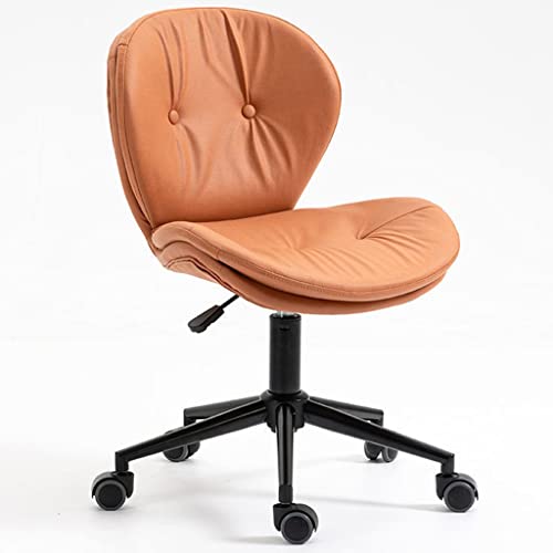 WDWDW Silla de Oficina con Respaldo Alto para Escritorio, giratoria con Asiento cómodo y Suave, Respaldo Medio, ergonómica, de Cuero sintético PU y Ruedas.