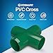 FORMUFIT F001CRX-GR-4 Cross PVC Fitting, Furniture Grade, 1