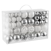 100 Комплект коледни играчки за елха Ø3|4|6 см,...