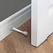 Door Stop Wall Protector with Rubber Tip, Design House Satin Nickel Solid Steel Cast Door Stoppers, 10-Pack, 181735
