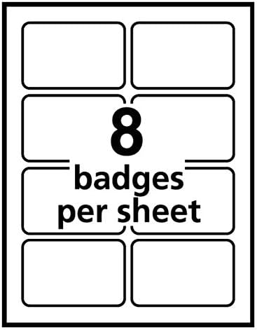 Avery Flexible Name Tag Stickers, White Rectangle Labels, 400 Removable  Name Badges, 2-1/3