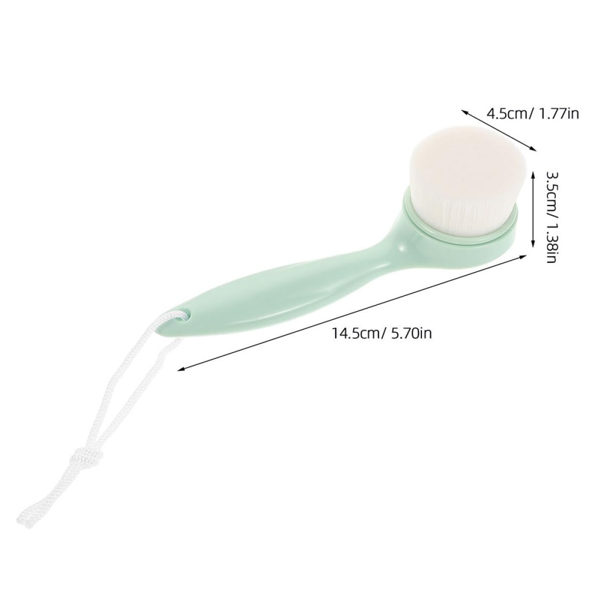 SHERCHPRY 2pcs Facial Cleansing Brush with Long Handle Gentle for Women Soft Bristle Face Scrubber for Comprehensive Cleansing for Daily Face Wash and Travel