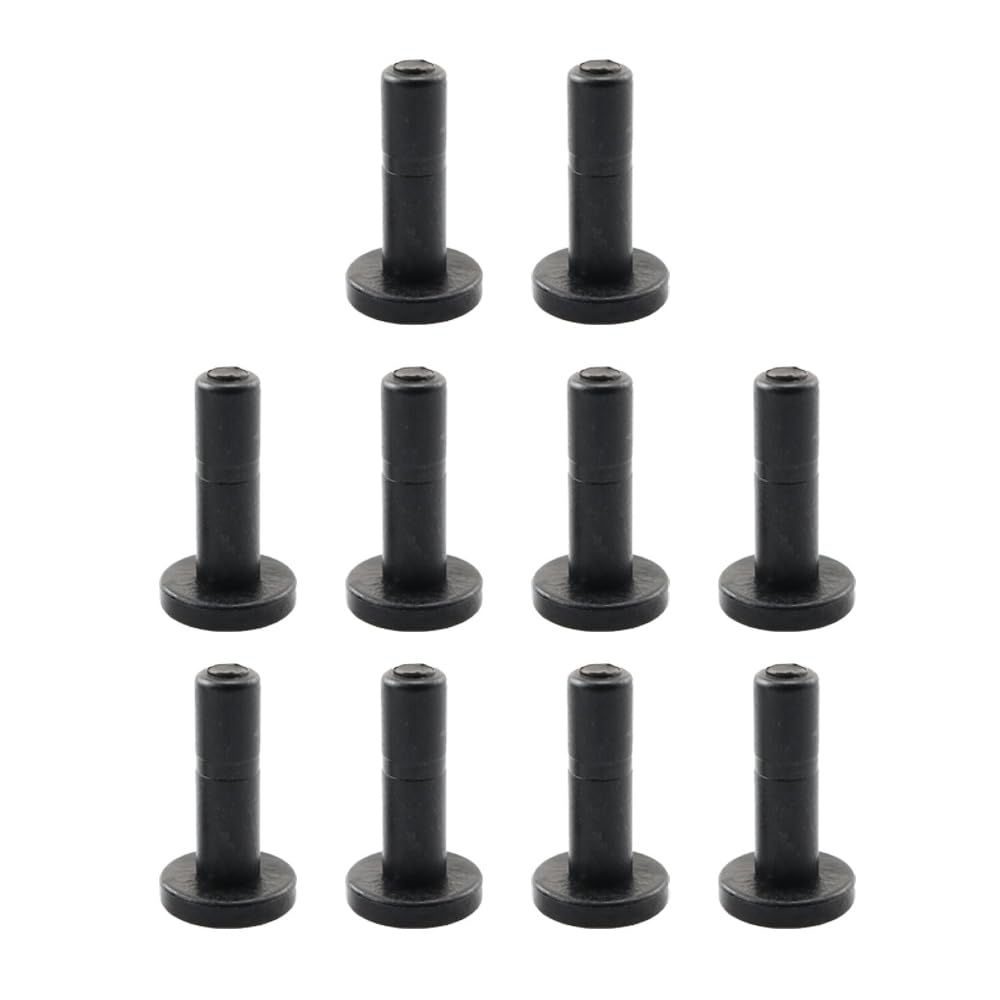 1/4" Tubing End Plugs, 10 Pcs Straight Micro Nozzle Plugs End Caps Hole Seal Stoppers, Drip Irrigation End Plug for Garden Agricultural Irrigation System, Black