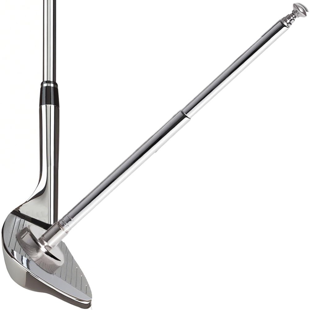 Golf Alignment Rods, 7 Length Adjustments - Golf Alignment Stick Corrector Lie Angle Tool, Golf Swing Training Aids Aiming Stick - Golf Club Face Aim, Visualize and Align Your Golf Shot