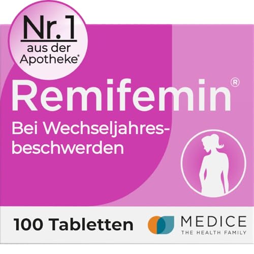 Remifemin 100 Tabletten - Medikament für Wechseljahre - bei leichten bis mittleren Wechseljahresbeschwerden - hormonfrei - pflanzliches Arzneimittel