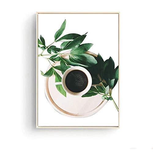Peinture cuisine restaurant décor modulaire photos palmier vert sur toile 50x70cm