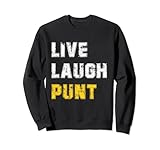 live laugh punt football player vintage game day stagione amore felpa