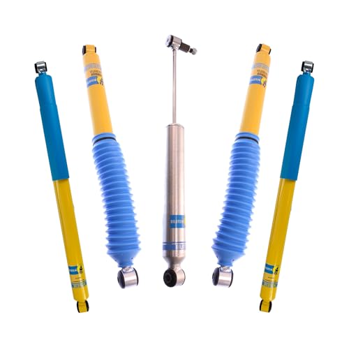 Bilstein Set of Front and Rear B6 4600 Series Shocks with Steering Stabilizer Compatible with 1999-2004 F250/F350 4WD with 0 Lift and Leafspring Front Suspension