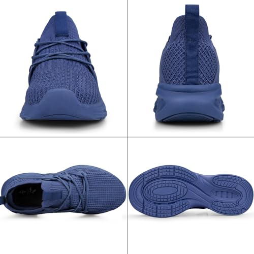 Image of Pujcs Men's Slip On Walking Shoes - Lightweight Breathable Mesh Sneakers for All Day Standing,Non Slip Shock Absorbing Athletic Footwear for Gym,Travel & Work