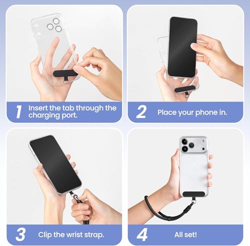 Image of AccuPrints Sumiko Phone Wrist Strap Lanyard - Anti-Theft Hand Strap with 360 Rotating Hook, Universal Wrist Lanyard for iPhone, Camera & Phone Case, Durable Adjustable Chain for Travel & Daily Use