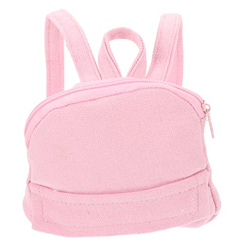 FRCOLOR Mochila de muñeca Juguete de Mochila portadora Mochila pequeña pequeñas Mochilas Pequeña Mochila Mini maletín de Juguete Mini Juguetes de Mochila Mini Mochilas paño Rosa