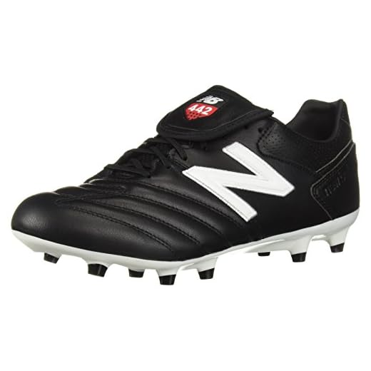 New Balance Men's 442 Pro Firm Ground V1 Soccer Shoe, Black/White, 12