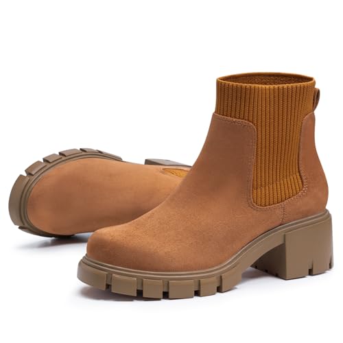 FITORY Womens Chelsea Boots, Elastic Ankle Booties...