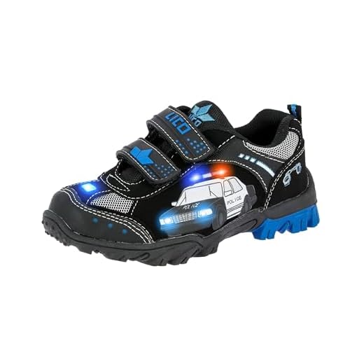 10 Paar Kinder Socken Jungen & Mädchen Baumwolle Kindersocken 54375 (27-30) 2 Lico Chief V Blinky Unisex Kinder Sneaker, Schwarz/ Royalblau/ Silber, 30 EU