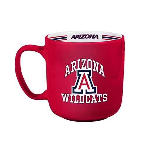 Image of Logo Brands NCAA Arizona Wildcats 15 oz Stripe Coffee Mug - Vintage Team Logo, Inside Print & Stripes, Microwave & Dishwasher Safe- Great Gift For Fans & Alumni
