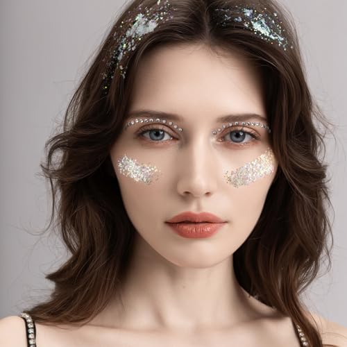 YGDZ Mermaid Accesorios para el Cabello, Broches de Estrella de Mar, Broche de Concha Marina, Purpurina para Cara y Cuerpo, Gemas para Cara, para Disfraz de Sirena para Mujer, Atuendo de Sirena de Halloween miniatura 6
