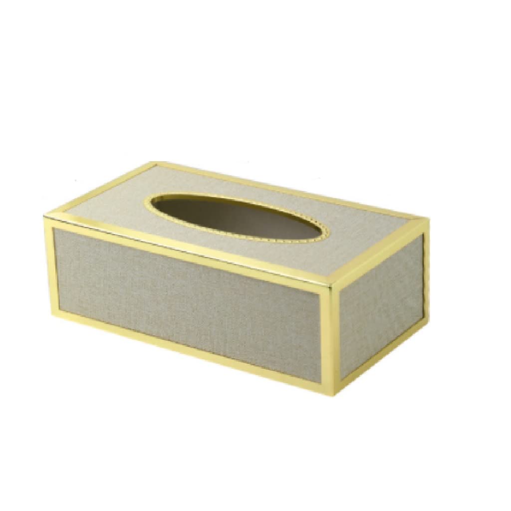 Boîte à mouchoirs en cuir blanc pour créer une ambiance sereine au salon