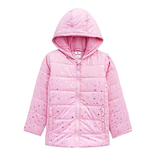 Jaqueta com Capuz Infantil Menina Microfibra Rosa E Estrelas Brandili-4