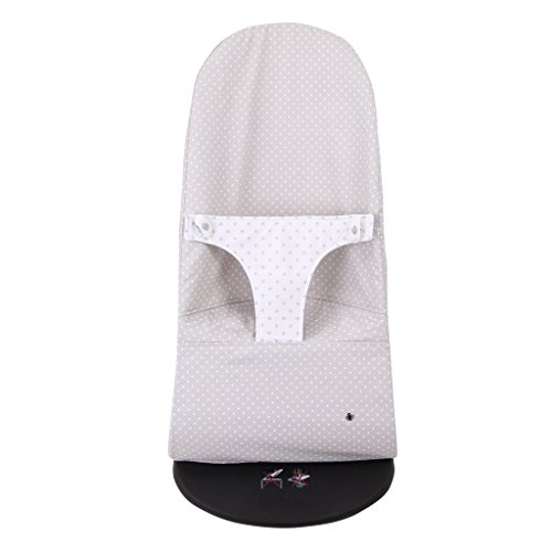 TititNins© - Funda para Hamaca BabyBjörn Balance Soft y Bliss Combi KUKU GRIS.(**Sustituye tapicería original) +40 tejidos
