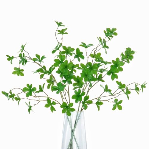 Avoik 3 Stück Künstliche Pflanzen Zweige 110cm Eukalyptus Kunstpflanzen Stämme Faux Greenery Blätter für Vasenfüller Dekorationen Hochzeit Garten Zuhause Dekor