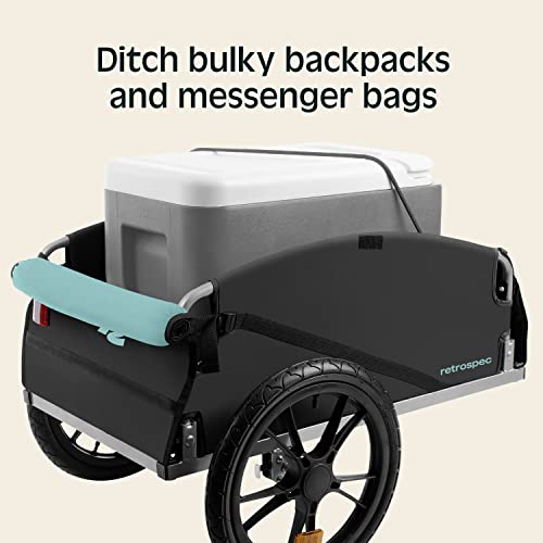 image for Retrospec Rover Hauler Cargo Bike Trailer | Folding Frame & Weather Re