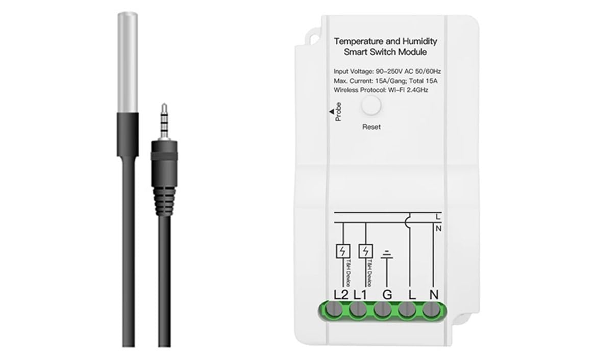 Sone Smart One WLAN 2 kanal-Steuerung 15A/3450W für Wärmepumpen, Heizung ext. Temperatursensor, Tuya App