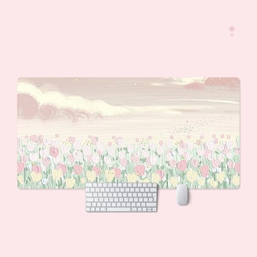 デスクマット マウス対応 両面PUレザー 大型マウスパッド 1400x700mm 滑り止め 画像03 防水キーボードマット ノートパソコン用 厚さ2mm 防油 断熱 お手入れ簡単 オフィス デスクパッド