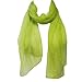 Wrapables Solid Color Silk Long Scarf, Apple Green