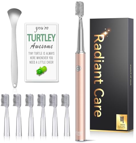 JTF Sonic Electric Toothbrush for Adults: 6 Brush Heads, 3 Brushing Modes, 2-Min Smart Timer, IPX7...